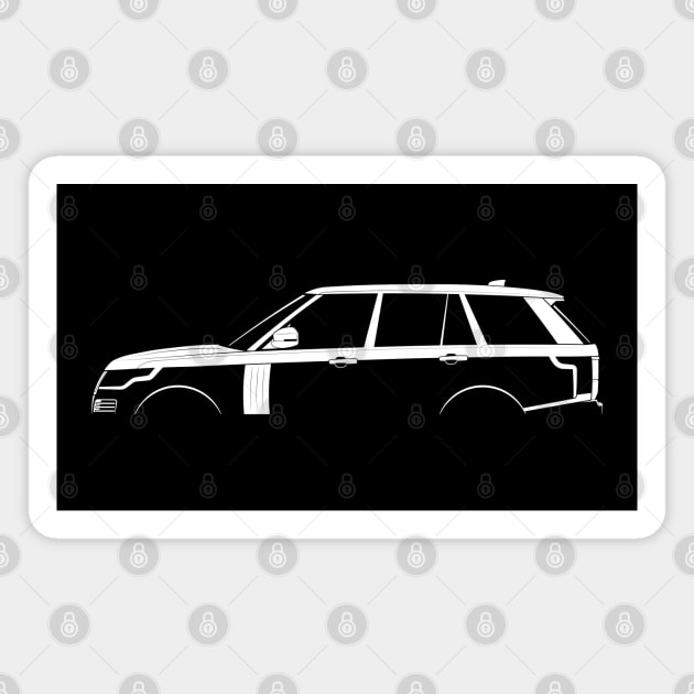 Range Rover (2012) Silhouette Magnet by Car-Silhouettes